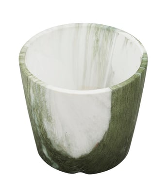 Home Variedades  Vaso Porcelana Verde Estilo Mármore   3