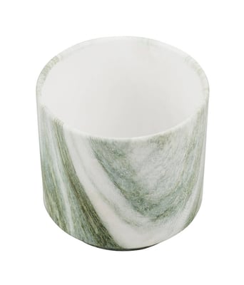 Home Variedades  Vaso Porcelana Verde Estilo Mármore   2