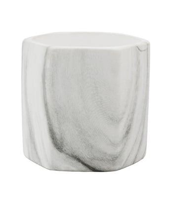 Home Variedades  Vaso Porcelana Hexagonal Estilo Mármore   2