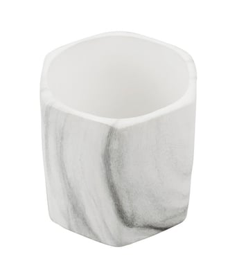 Home Variedades Vaso Porcelana Hexagonal Estilo Mármore 3 Home Variedades Vaso Porcelana Hexagonal Estilo Mármore 3