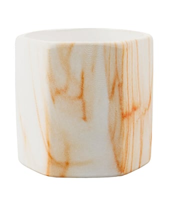 Home Variedades Vaso Porcelana Hexagonal Detalhes Laranja 2 Home Variedades Vaso Porcelana Hexagonal Detalhes Laranja 2