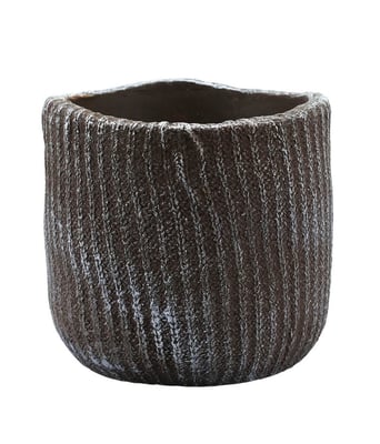 Home Variedades Vaso DE Cimento Marrom 2 Home Variedades Vaso DE Cimento Marrom 2