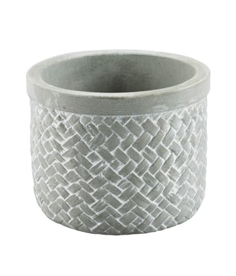 Home Variedades Vaso Cimento Entrelaçado Cinza Claro 2 Home Variedades Vaso Cimento Entrelaçado Cinza Claro 2
