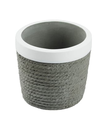 Home Variedades  Vaso Cimento Cordas Cinza 10x11x11cm  3