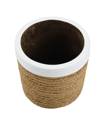 Home Variedades Vaso Cimento Cordas Marrom 3 Home Variedades Vaso Cimento Cordas Marrom 3
