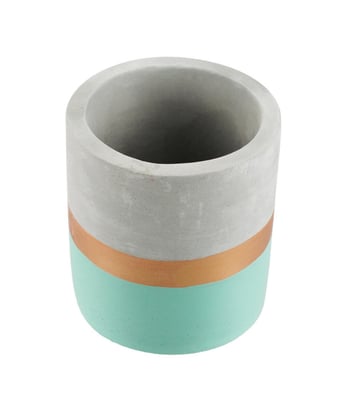 Home Variedades Vaso Cimento Base Turquesa 2 Home Variedades Vaso Cimento Base Turquesa 2