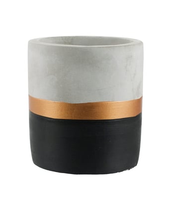 Home Variedades  Vaso Cimento Base Preto   1