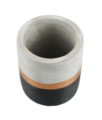 Home Variedades  Vaso Cimento Base Preto   2