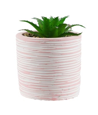 Home Variedades  Vaso Cimento Rosa Planta Artificial   1