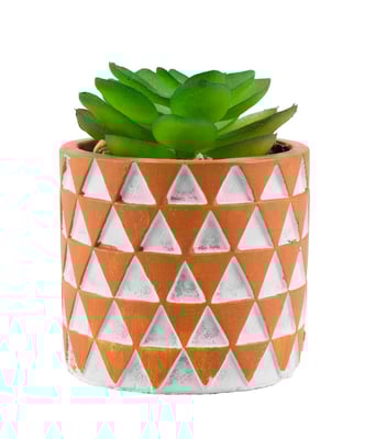 Home Variedades Vaso Barro Cimento Planta Artificial 1 Home Variedades Vaso Barro Cimento Planta Artificial 1