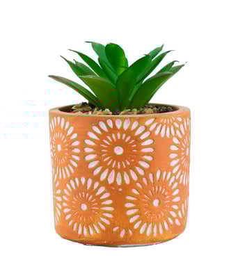 Home Variedades Vaso Barro Cimento Planta Artificial 1 Home Variedades Vaso Barro Cimento Planta Artificial 1