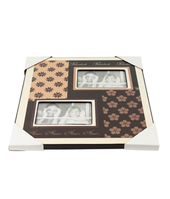 Home Variedades  Porta Retrato Madeira 2 Fotos 15x10cm  4