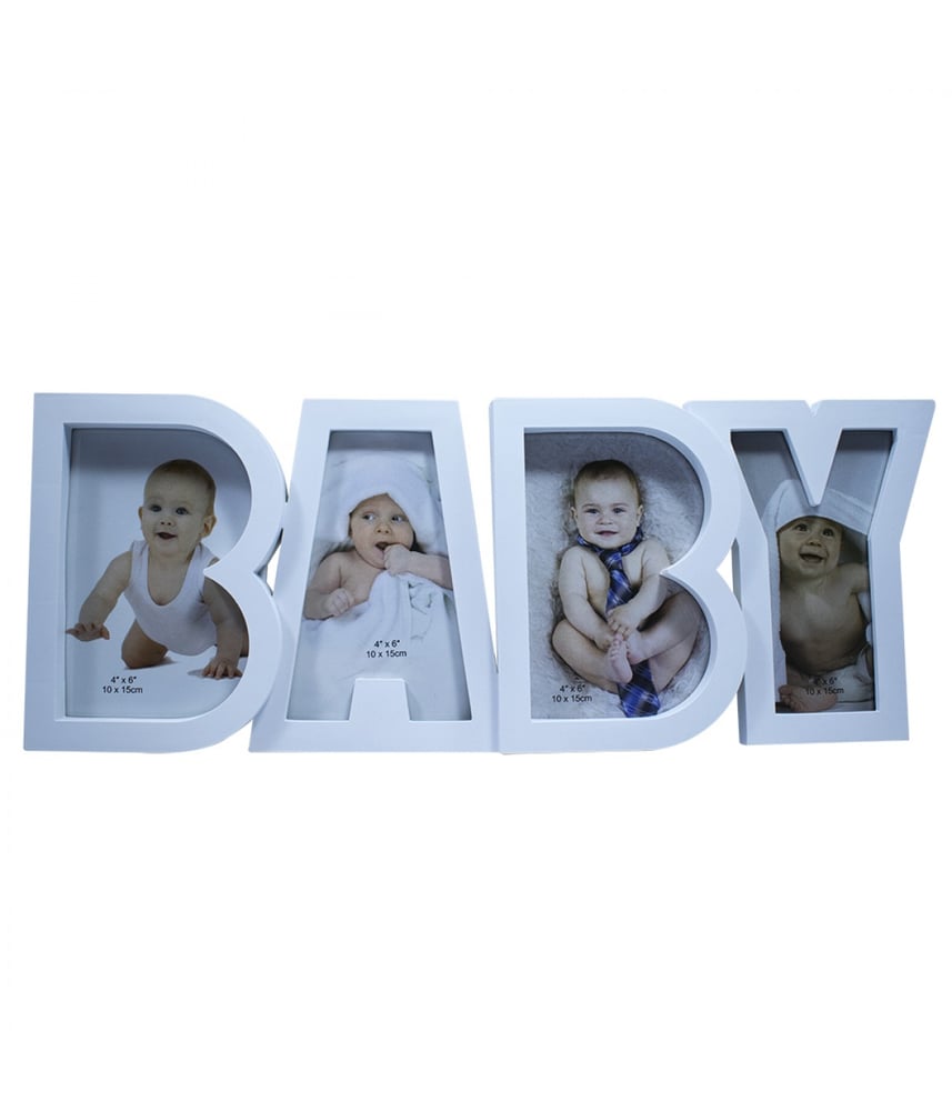 Multi Porta Retrato Baby Branco 4 Fotos 10X15cm - Porta Retrato