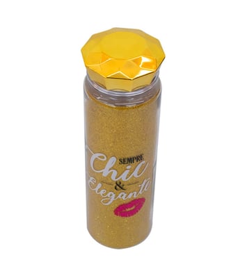 Home Variedades   Garrafa Tampa Diamante Dourado 500ml  4