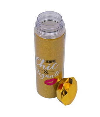 Home Variedades   Garrafa Tampa Diamante Dourado 500ml  5