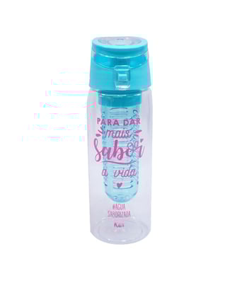 Home Variedades   Garrafa Azul Com Infusor 650ml  3