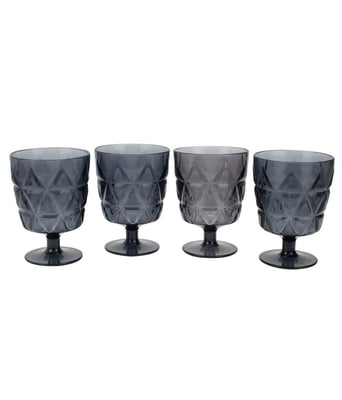 Home Variedades Jogo 4 Taças Pretas Acrílico 260ml 1 Home Variedades Jogo 4 Taças Pretas Acrílico 260ml 1