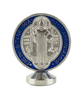 Home Variedades Medalhão São Bento Prateado Azul 1 Home Variedades Medalhão São Bento Prateado Azul 1