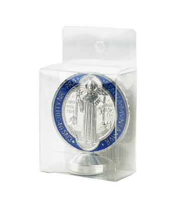 Home Variedades Medalhão São Bento Prateado Azul 3 Home Variedades Medalhão São Bento Prateado Azul 3
