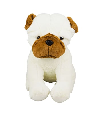 Home Variedades  Cachorro Branco Sentado 34cm - Pelúcia  1