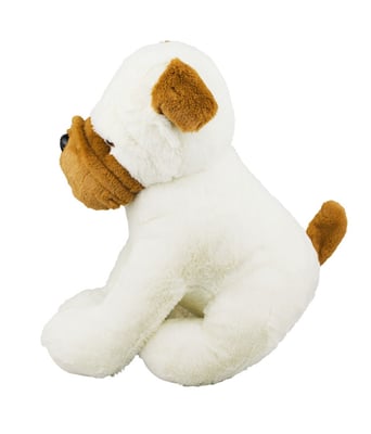 Home Variedades  Cachorro Branco Sentado 34cm - Pelúcia  5