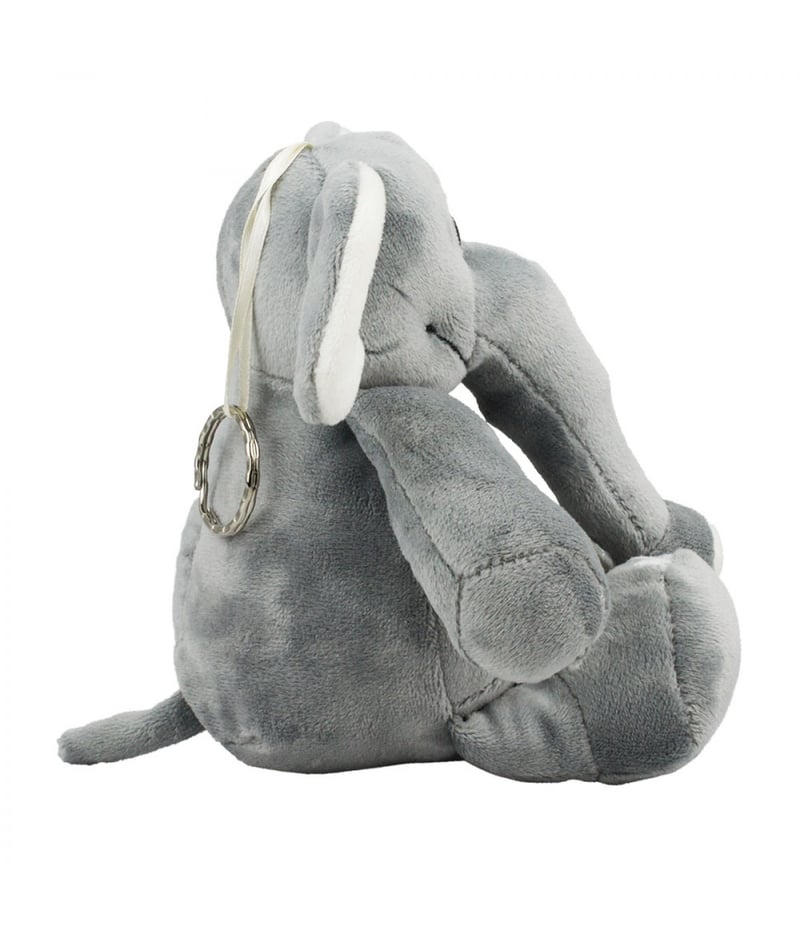 Chaveiro Elefante Cinza 15cm - Pelúcia