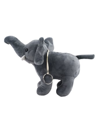 Home Variedades  Chaveiro Elefante Cinza 24cm - Pelúcia  2