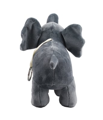 Home Variedades  Chaveiro Elefante Cinza 24cm - Pelúcia  3