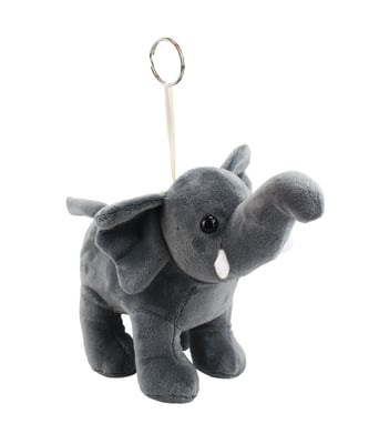 Home Variedades  Chaveiro Elefante Cinza 24cm - Pelúcia  1