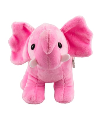 Home Variedades  Chaveiro Elefante Rosa 24cm - Pelúcia  3