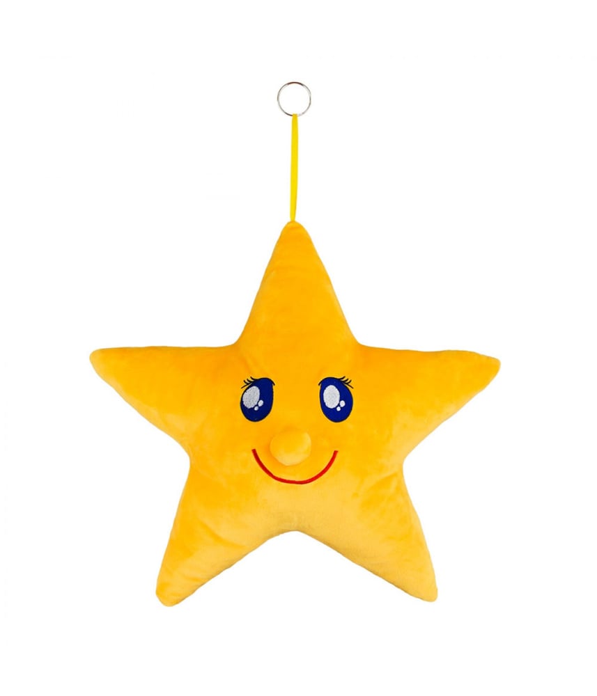 Chaveiro Estrela Amarela Rosto 24x6x25cm - Pelúcia