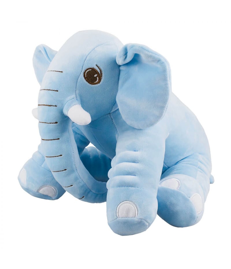 Elefante Azul Sentado 27cm - Pelúcia