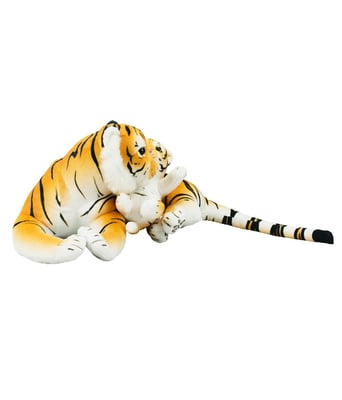 Home Variedades Tigre Mãe Filhote Realista 47cm - Pelúcia 5 Home Variedades Tigre Mãe Filhote Realista 47cm - Pelúcia 5