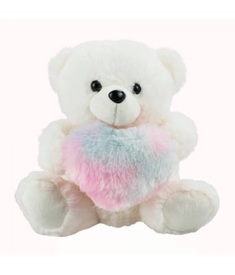 Home Variedades Urso Branco Coração 19cm - Pelúcia 1 Home Variedades Urso Branco Coração 19cm - Pelúcia 1