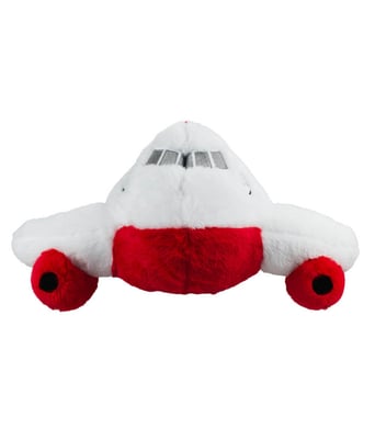 Home Variedades  Avião Branco Vermelho 28cm - Pelúcia  2