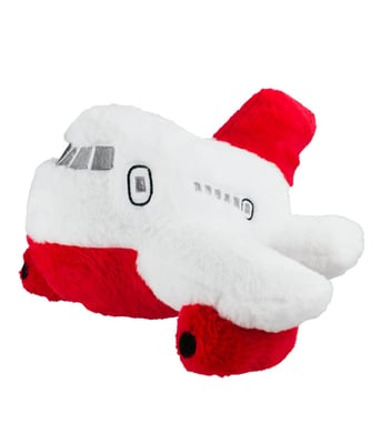 Home Variedades  Avião Branco Vermelho 46cm - Pelúcia  1