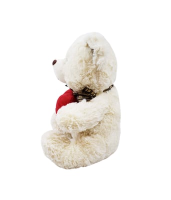 Home Variedades  Urso Branco Coração Te Amo 60cm - Pelúcia  3