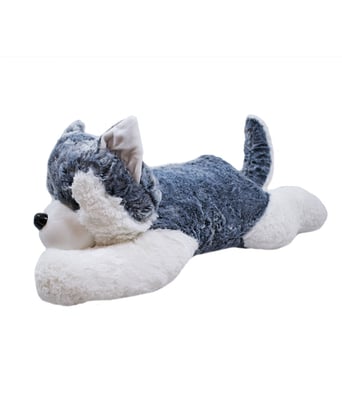 Home Variedades  Cachorro Husky Deitado 58cm - Pelúcia  1