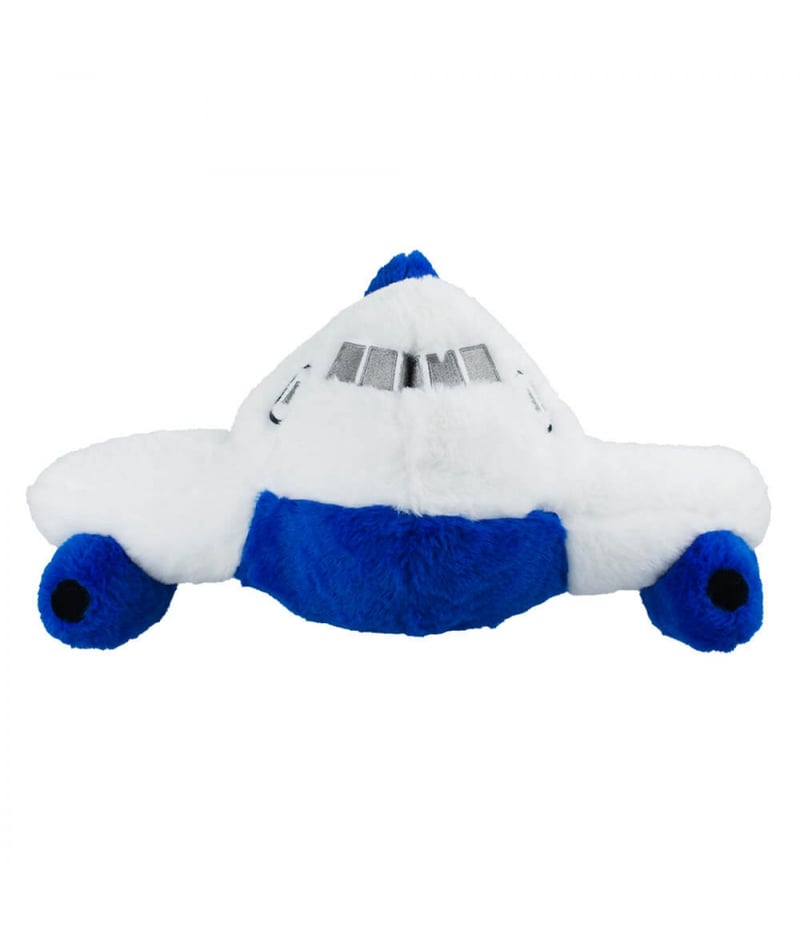 Avião Branco Azul 46cm - Pelúcia
