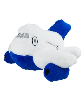 Home Variedades  Avião Branco Azul 28cm - Pelúcia  1