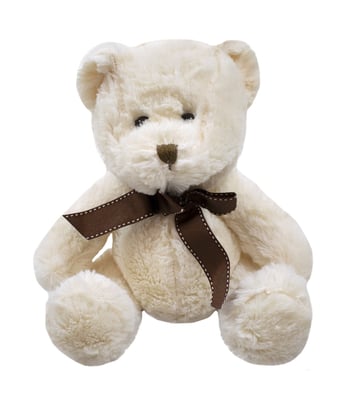 Home Variedades  Urso Branco Laço 25cm - Pelúcia  1