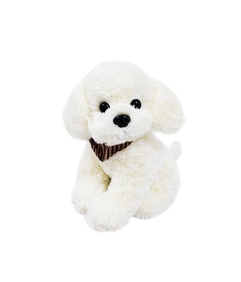 Home Variedades  Cachorro Branco 34cm - Pelúcia  1