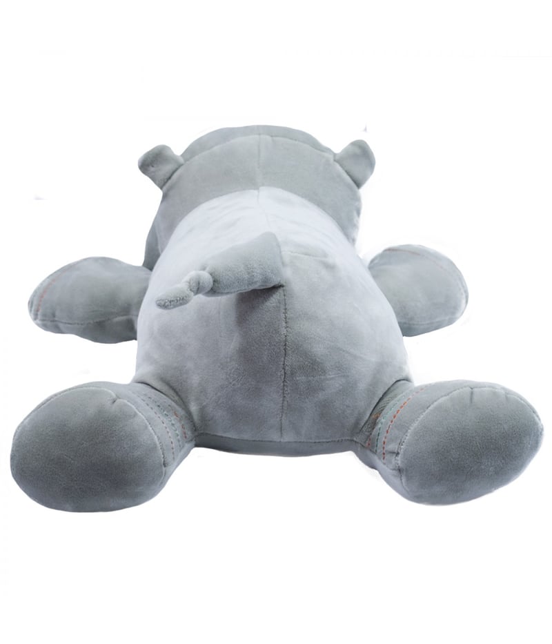Hipopótamo Cinza Deitado 27cm - Pelúcia