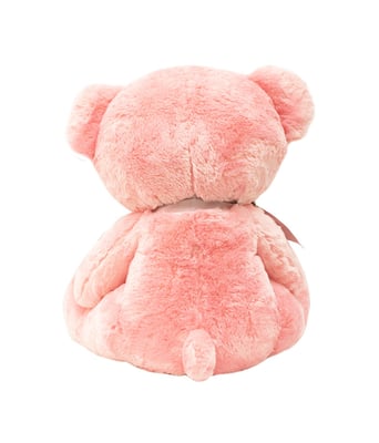 Home Variedades  Urso Rosa Com Laço Coração Te Amo 45cm  3