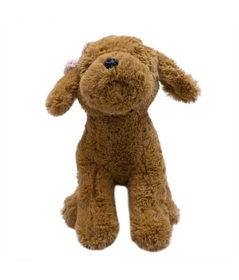 Home Variedades Cachorro Marrom Sentado Laço 28cm - Pelúcia 1 Home Variedades Cachorro Marrom Sentado Laço 28cm - Pelúcia 1