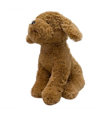 Home Variedades  Cachorro Marrom Sentado Laço 28cm - Pelúcia  2