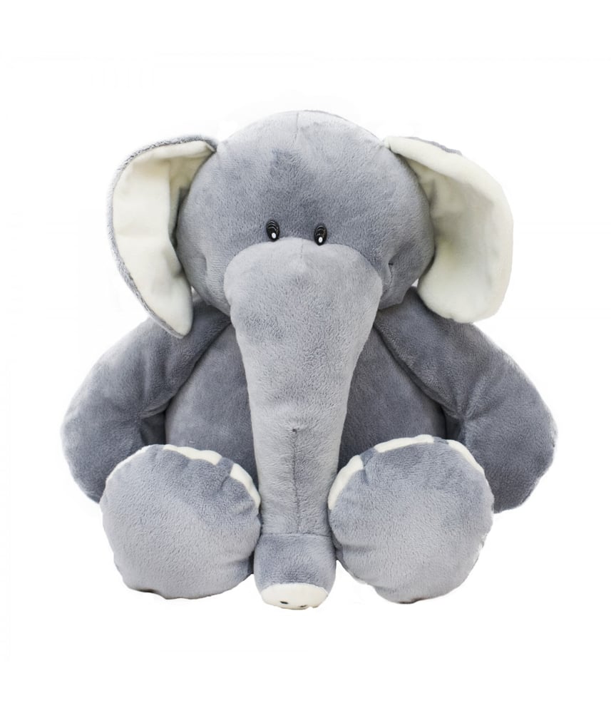 Elefante Cinza Sentado 30cm - Pelúcia