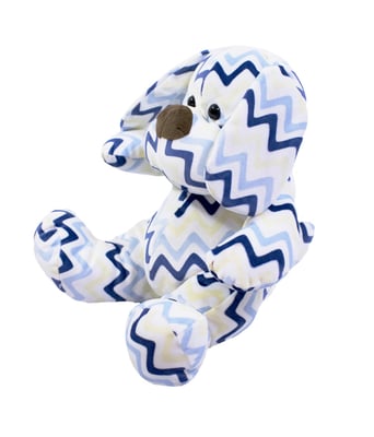 Home Variedades  Cachorro Listrado Azul 28cm - Pelúcia  2