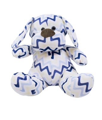 Home Variedades  Cachorro Listrado Azul 28cm - Pelúcia  1