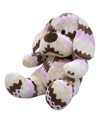 Home Variedades  Cachorro Listrado Rosa 28cm - Pelúcia  3